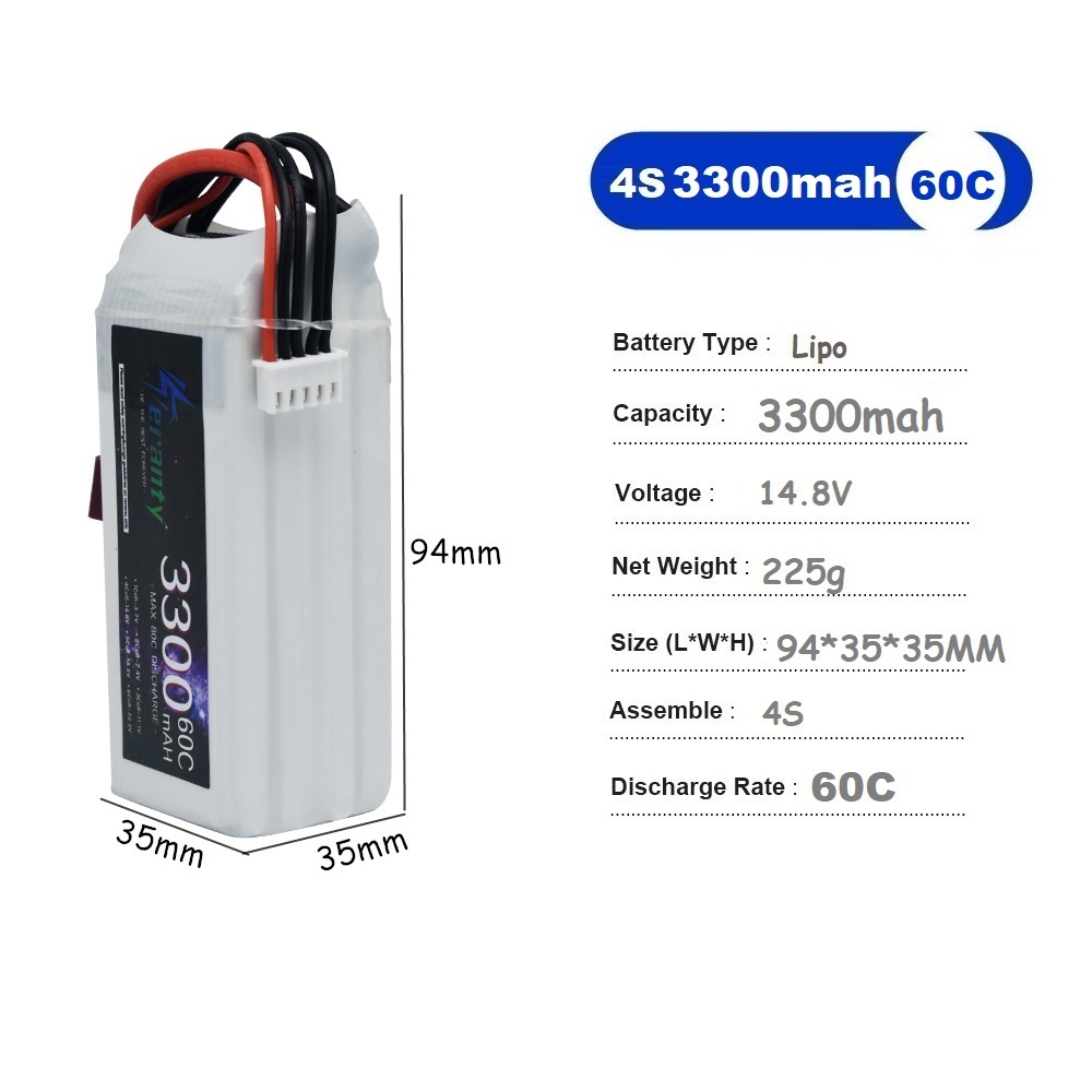 Akumulator LiPo 4S 3300mAh 60C – Drone Battery Connector recenzja i cena