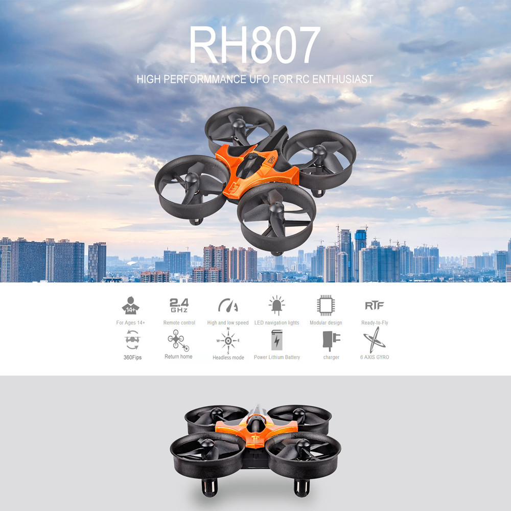 Mini dron RC z trybem bezgłowy – Eachine Drone E010 recenzja i cena
