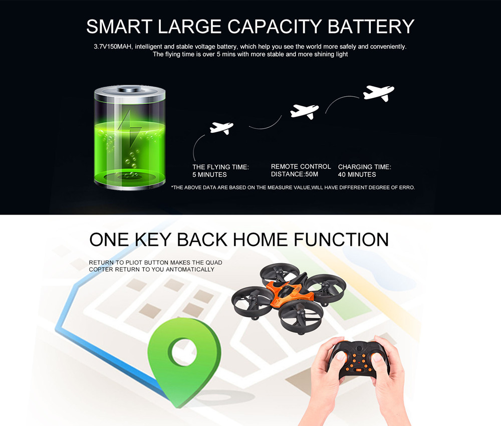 Mini dron RC z trybem bezgłowy – Eachine Drone E010 recenzja i cena